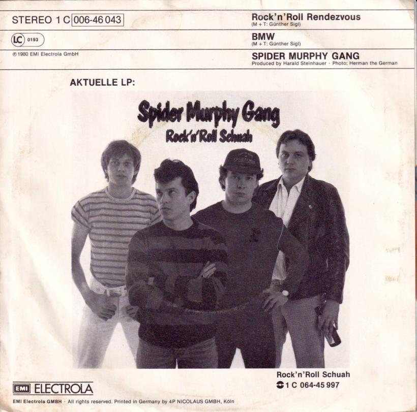 Spider Murphy Gang - Rockn Roll Rendezvous (7" Rueckseite)