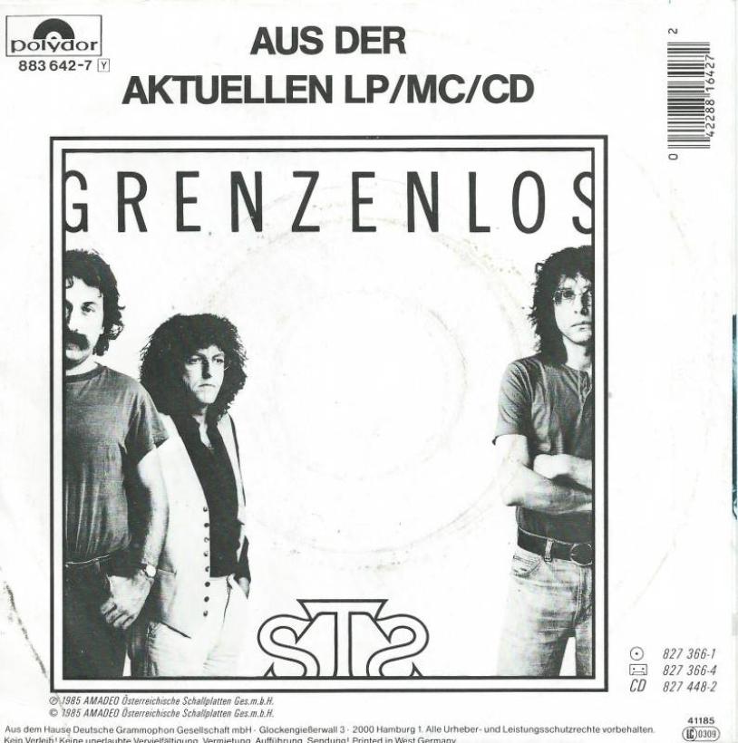 STS - Gö, Du bleibst heut Nacht bei mir (7" Single back cover)