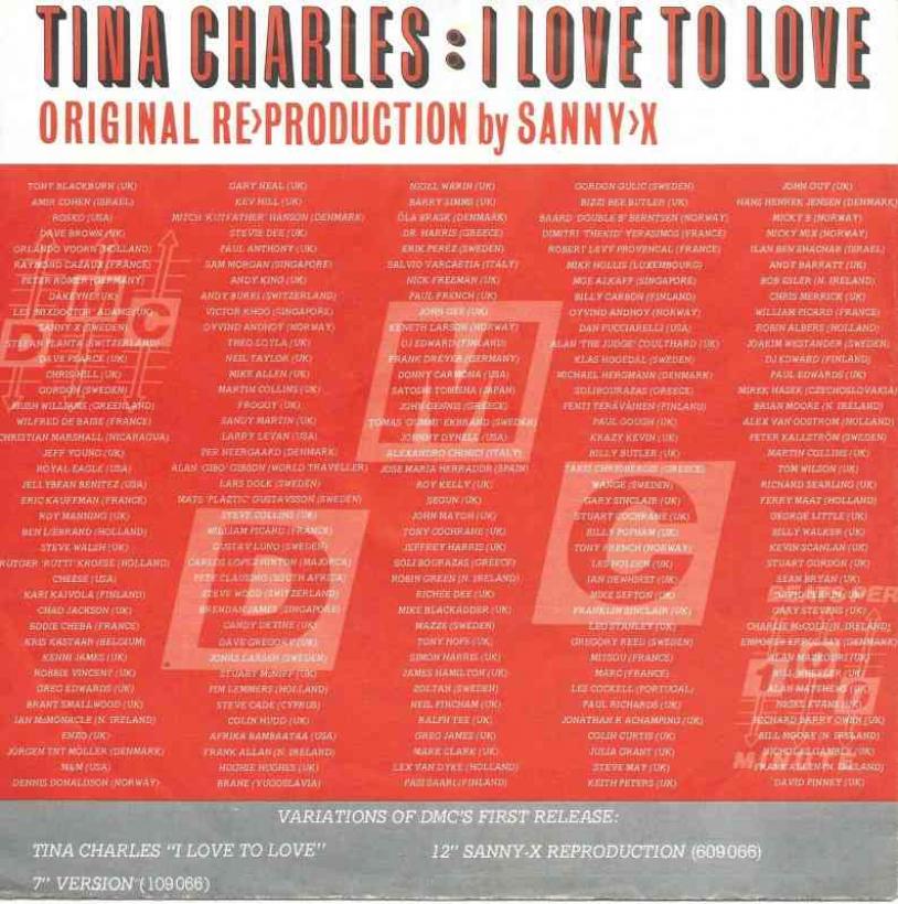 Tina Charles - I Love To Love: Teenage Mix (Single 1987)