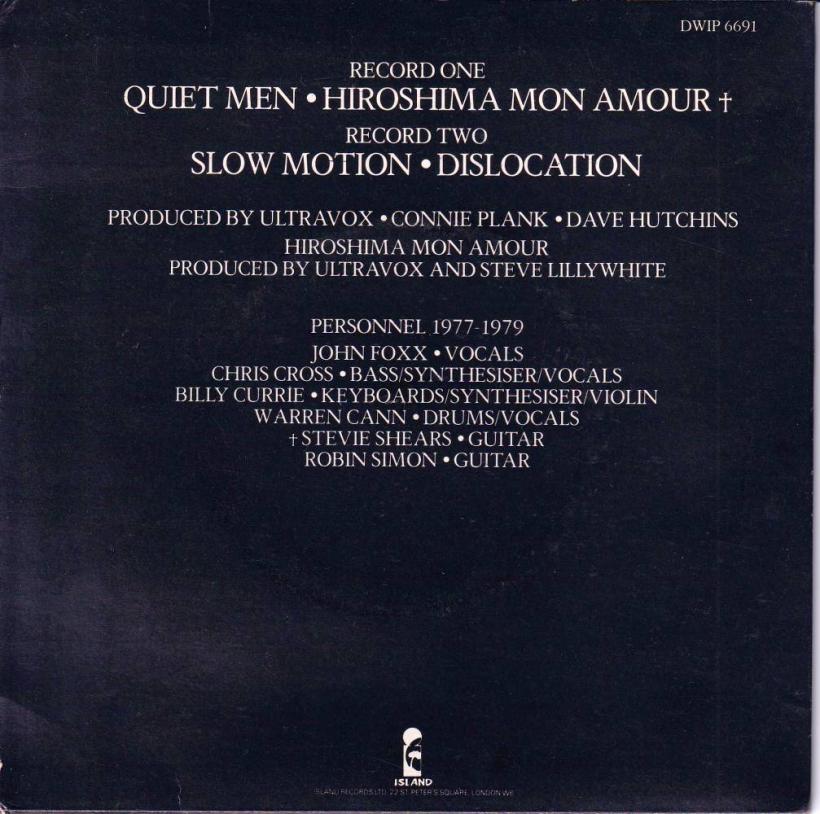Ultravox - Quiet Men & 3 other tracks (Rueckseite)