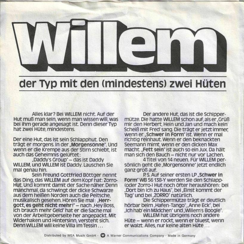 Willem - Fett sein: 4 Tracks Promo EP (Info)