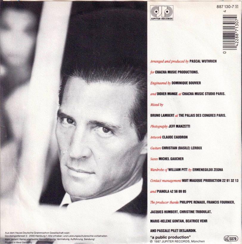 William Pitt - Funny Girl: 2 Versions (7" Rueckseite)