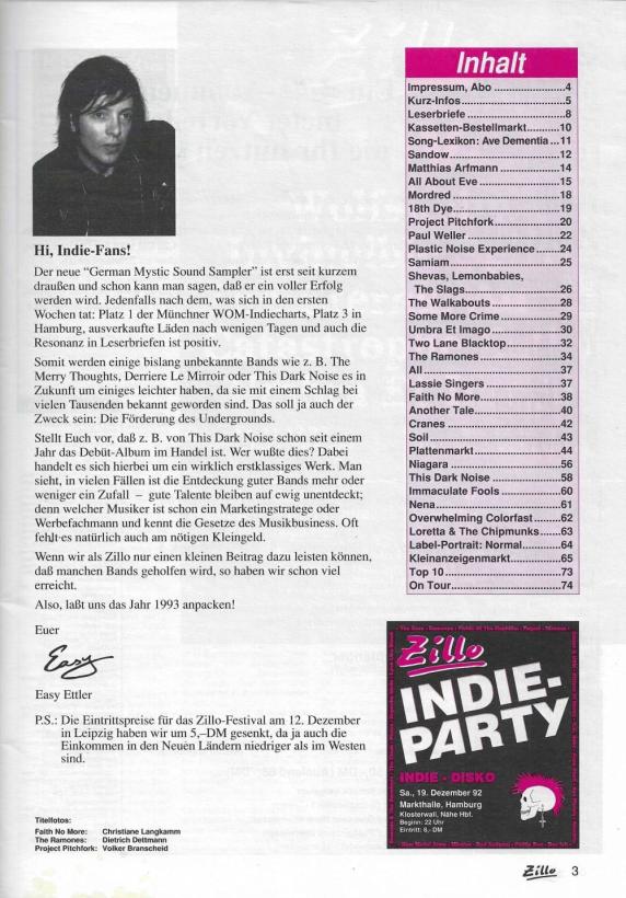 zillo 12 1992 Inhalt