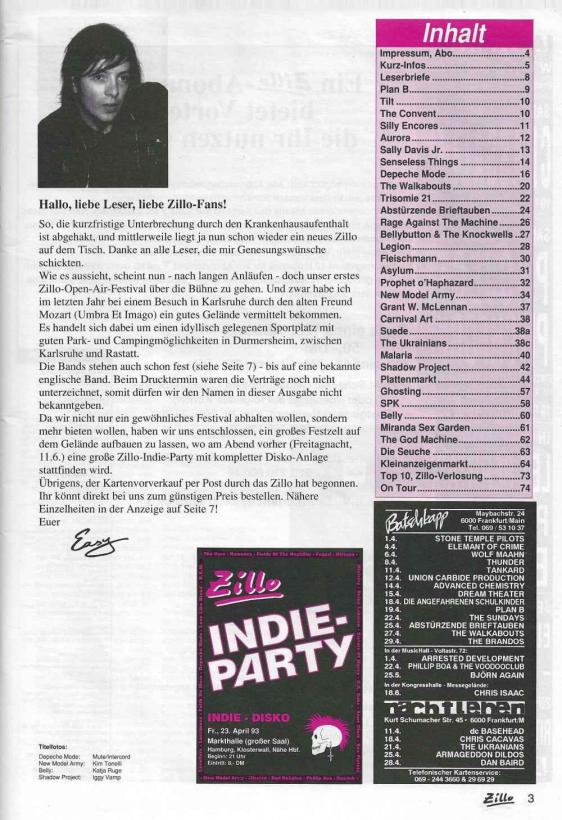 Zillo 04/1993 Inhalt
