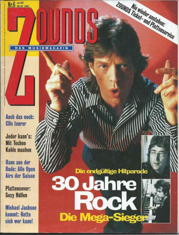 Zounds Musikmagazin Nr. 06 - Ausgabe Juni 1992